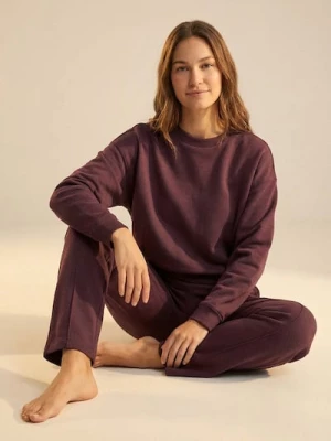 Obrázek produktu Sinsay - Basic crewneck mikina s příměsí viskózy „soft touch“ - karmínová