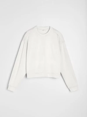 Obrázek produktu Sinsay - Basic crewneck mikina s příměsí viskózy „soft touch“ - krémová