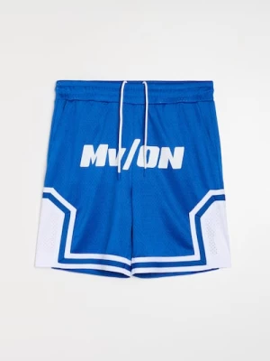 Obrázek produktu Sinsay - Basketbalové šortky comfort fit s potiskem - modrá