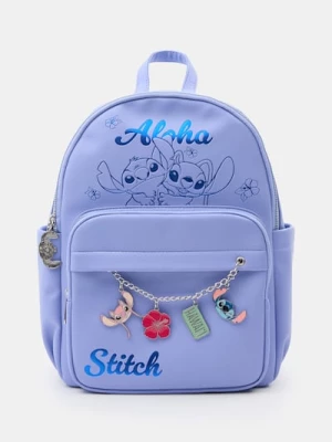 Obrázek produktu Sinsay - Batoh s ražbou a ozdobnými přívěsky Stitch - modrá
