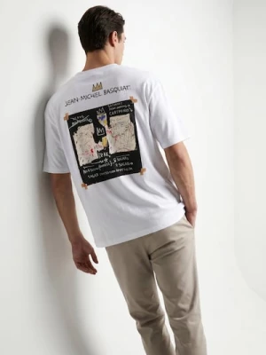 Obrázek produktu Sinsay - Bavlněná košilka s potiskem Basquiat - bílá