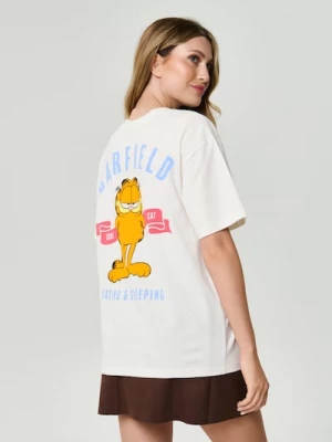 Obrázek produktu Sinsay - Bavlněná košilka s potiskem Garfield - krémová