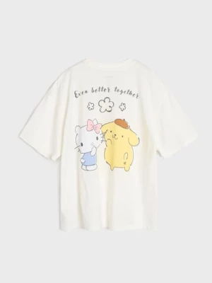 Obrázek produktu Sinsay - Bavlněná košilka s potiskem Hello Kitty - krémová