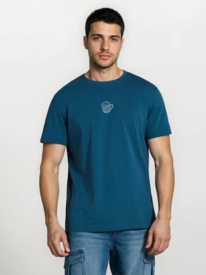 Obrázek produktu Sinsay - Bavlněná košilka s potiskem - indigo