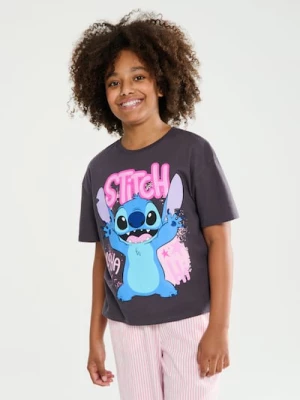 Obrázek produktu Sinsay - Bavlněná košilka s potiskem Lilo & Stitch - šedá