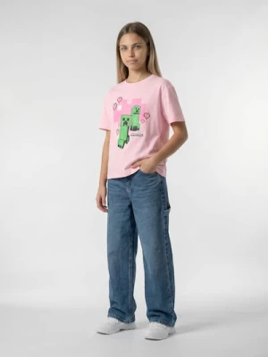 Obrázek produktu Sinsay - Bavlněná košilka s potiskem Minecraft - růžová