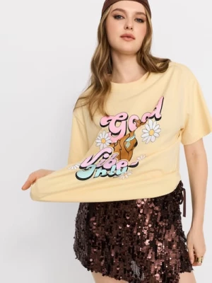 Obrázek produktu Sinsay - Bavlněná košilka s potiskem Scooby Doo - žlutá