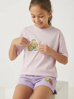 Obrázek produktu Sinsay - Bavlněná košilka s potiskem SmileyWorld® - levandulová
