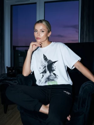 Obrázek produktu Sinsay - Bavlněná košilka s potiskem Wicked - bílá