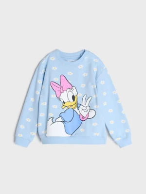 Obrázek produktu Sinsay - Bavlněná mikina crewneck s potiskem Daisy - modrá