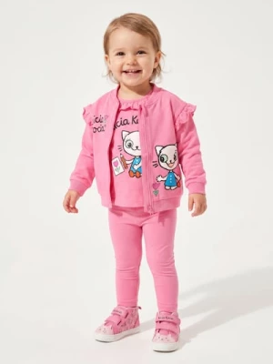Obrázek produktu Sinsay - Bavlněná mikina s volánky na zip Kitty Kotty - růžová