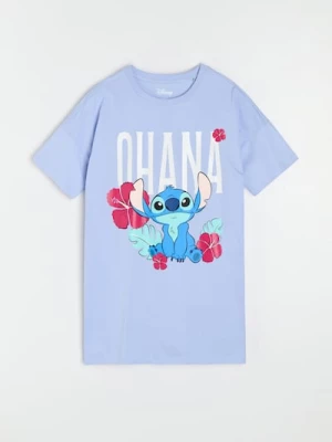 Obrázek produktu Sinsay - Bavlněná noční košilka s potiskem Stitch - modrá