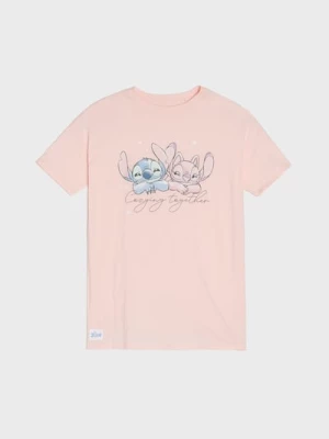 Obrázek produktu Sinsay - Bavlněná noční košilka Stitch - pastelová růžová