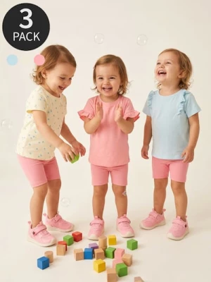 Obrázek produktu Sinsay - Bavlněná trička 3 pack - krémová