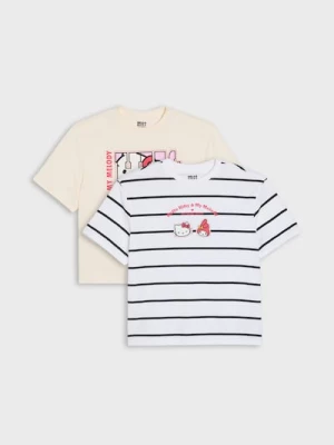 Obrázek produktu Sinsay - Bavlněná trička s potiskem 2 ks Hello Kitty and Friends - vícebarevná