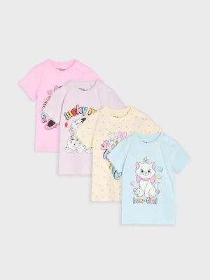 Obrázek produktu Sinsay - Bavlněná trička s potiskem 4 pack Disney - růžová
