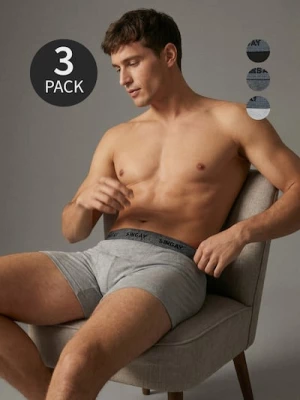Obrázek produktu Sinsay - Bavlněné boxerky 3 pack - černá