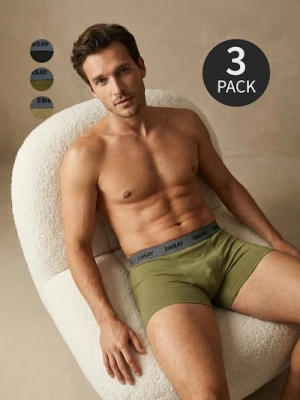 Obrázek produktu Sinsay - Bavlněné boxerky 3 pack - tmavě zelená