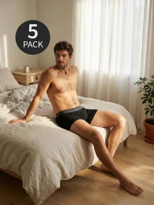 Obrázek produktu Sinsay - Bavlněné boxerky, 5 balení - černá