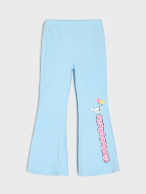 Obrázek produktu Sinsay - Bavlněné flare kalhoty s potiskem Cinnamoroll - modrá