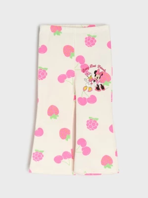 Obrázek produktu Sinsay - Bavlněné flare kalhoty s potiskem Minnie Mouse - krémová