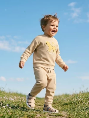 Obrázek produktu Sinsay - Bawełniane spodnie jogger - brązowy