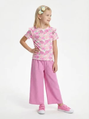 Obrázek produktu Sinsay - Bavlněné kalhoty wide leg - fuchsiová