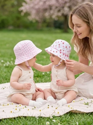 Obrázek produktu Sinsay - Bavlněné klobouky bucket hat 2 pack - růžová