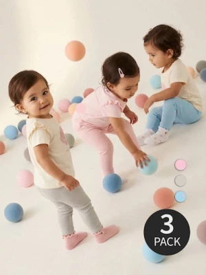 Obrázek produktu Sinsay - Bavlněné legíny 3 pack - modrá