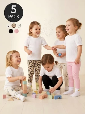Obrázek produktu Sinsay - Bavlněné legíny 5 ks - krémová
