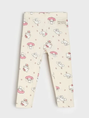 Obrázek produktu Sinsay - Bavlněné legíny s vzorem Hello Kitty - krémová