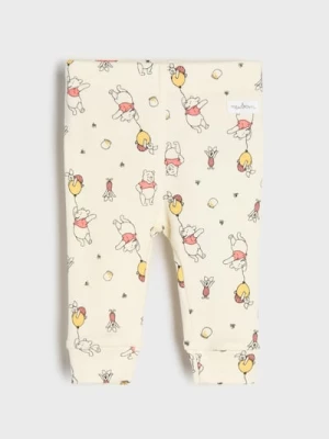 Obrázek produktu Sinsay - Bavlněné legíny s vzorem Winnie the Pooh - béžová