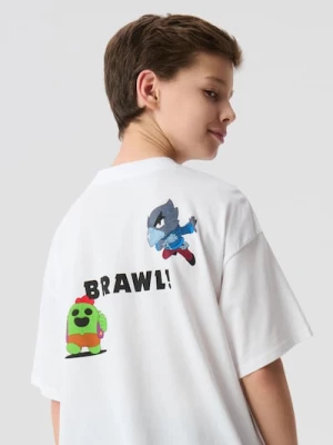 Obrázek produktu Sinsay - Bavlněné oversize tričko s potiskem Brawl Stars - bílá