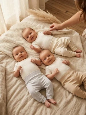 Obrázek produktu Sinsay - Bavlněné teplákové kalhoty 3 pack - krémová