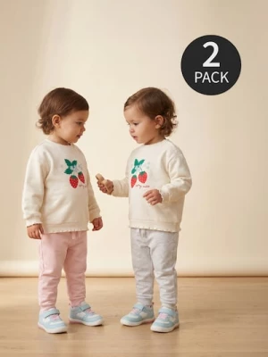 Obrázek produktu Sinsay - Bavlněné tepláky jogger 2 ks - růžová