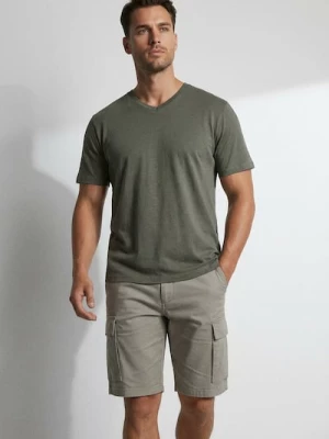 Obrázek produktu Sinsay - Bavlněné tričko Basic - khaki
