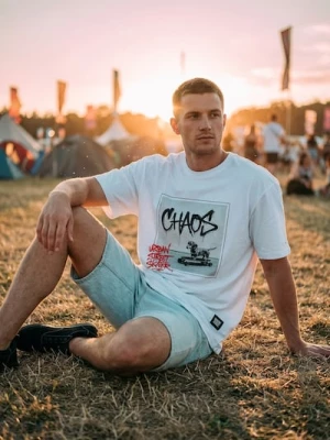 Obrázek produktu Sinsay - Bavlněné tričko comfort fit s potiskem - bílá