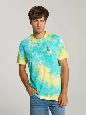 Obrázek produktu Sinsay - Bavlněné tričko s efektem tie-dye SpongeBob - modrá