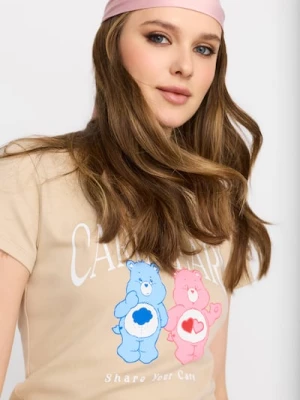 Obrázek produktu Sinsay - Bavlněné tričko s krátkým rukávem Care Bears - béžová