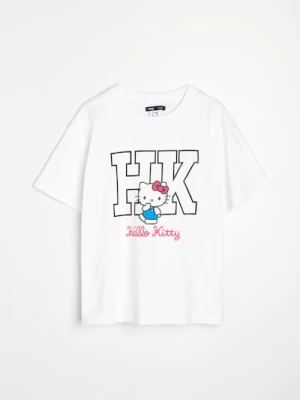 Obrázek produktu Sinsay - Bavlněné tričko s krátkým rukávem Hello Kitty - bílá