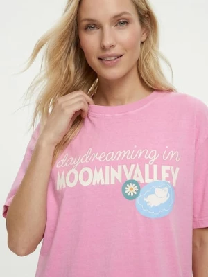 Obrázek produktu Sinsay - Bavlněné tričko s krátkým rukávem The Moomins - růžová