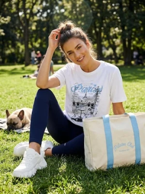 Obrázek produktu Sinsay - Bavlněné tričko s nápisem Paris - bílá