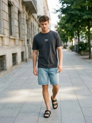 Obrázek produktu Sinsay - Bavlněné tričko s nápisem Show Your Inside - šedá