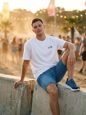 Obrázek produktu Sinsay - Bavlněné tričko s nápisem StayWild - bílá