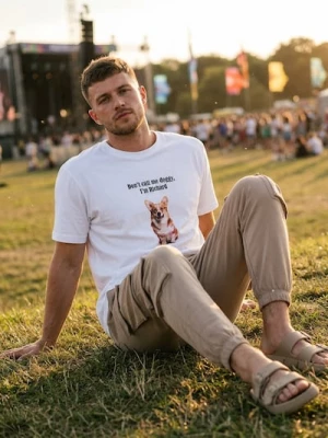 Obrázek produktu Sinsay - Bavlněné tričko s potiskem psa - bílá