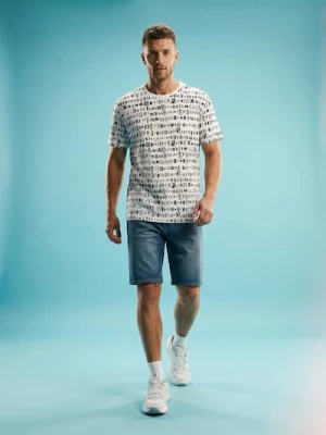 Obrázek produktu Sinsay - Bavlněné tričko s typografickým vzorem - bílá