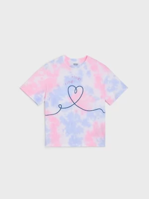 Obrázek produktu Sinsay - Bavlněné tričko tie-dye s motivem srdce Hello Kitty and Friends - vícebarevná