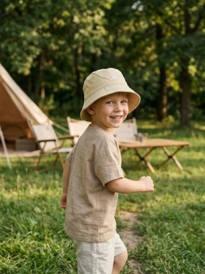 Obrázek produktu Sinsay - Bavlněný bucket hat s výšivkou - krémová