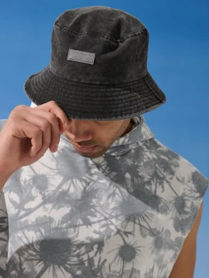 Obrázek produktu Sinsay - Bavlněný klobouk bucket hat - šedá