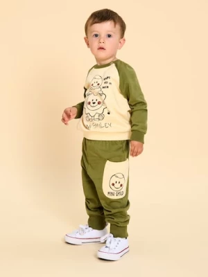 Obrázek produktu Sinsay - Bawełniany komplet: bluza i spodnie Mini Smiley® - kremowy
